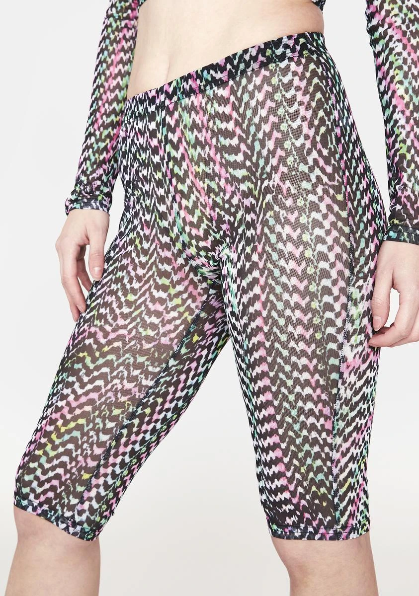 Digital Daze Mesh Biker Shorts 1 Digital Daze Mesh Biker Shorts