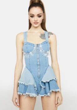 Simple Life Denim Romper