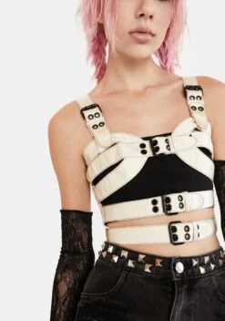 Ivory Divided Attention Harness Top