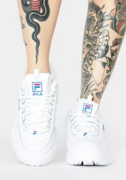 Fila Light Blue Logo Disruptor 2 Premium Sneakers -Cosplay Fantasy Deals Store PR2KPu59d4YnVhQwfi96MGQ2EwurEoDm 24