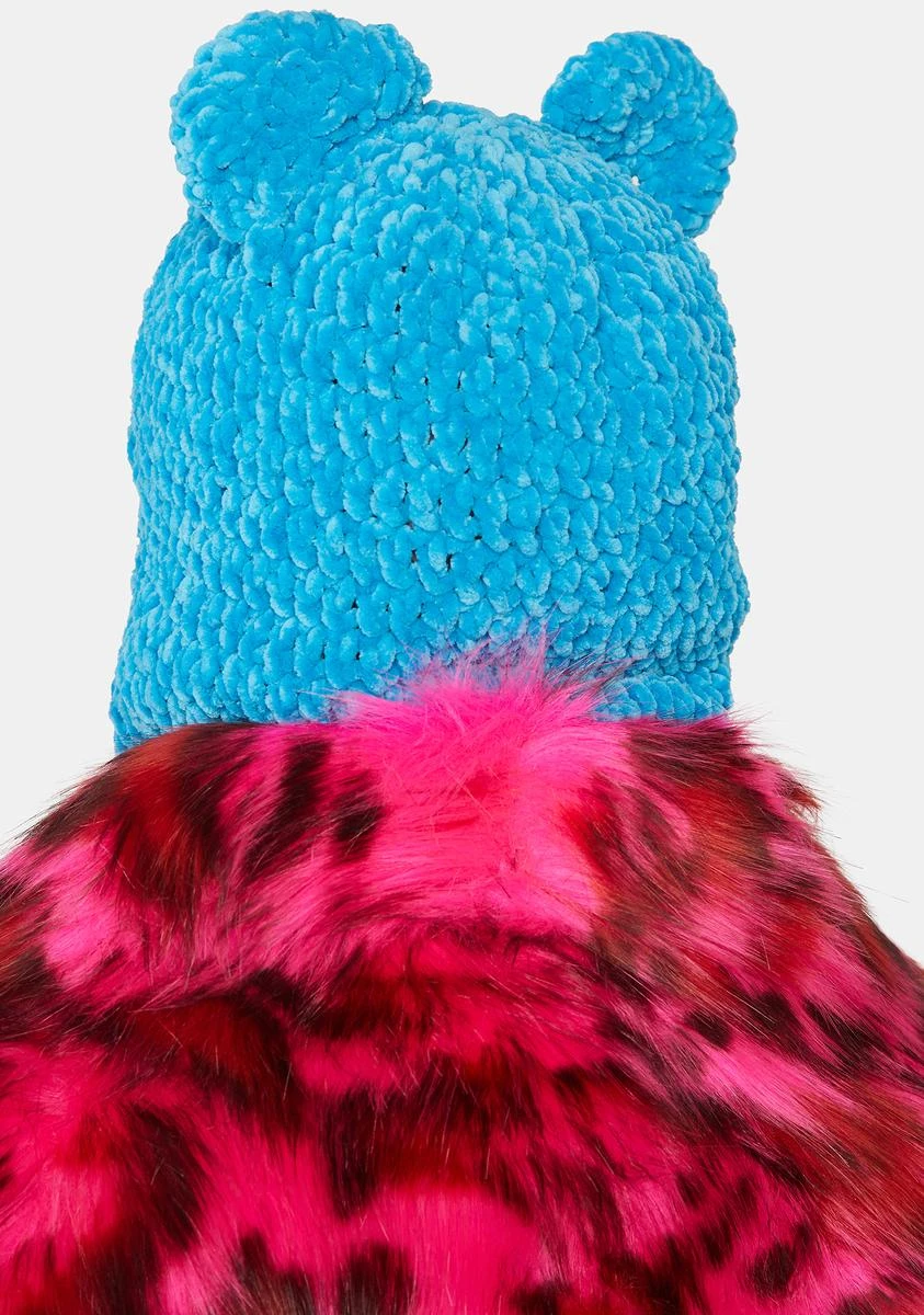 Blue Chenille Bear Balaclava 3 Blue Chenille Bear Balaclava - Image 3