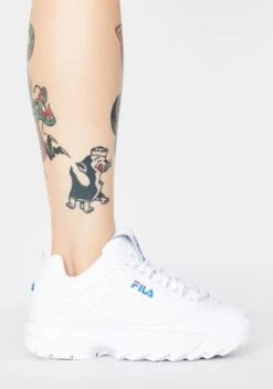 Fila Light Blue Logo Disruptor 2 Premium Sneakers -Cosplay Fantasy Deals Store fkb7f2htZKWFWETkcSgritw9sJihUlEL 24