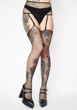 Glittering Gal Garter N' Stockings Set