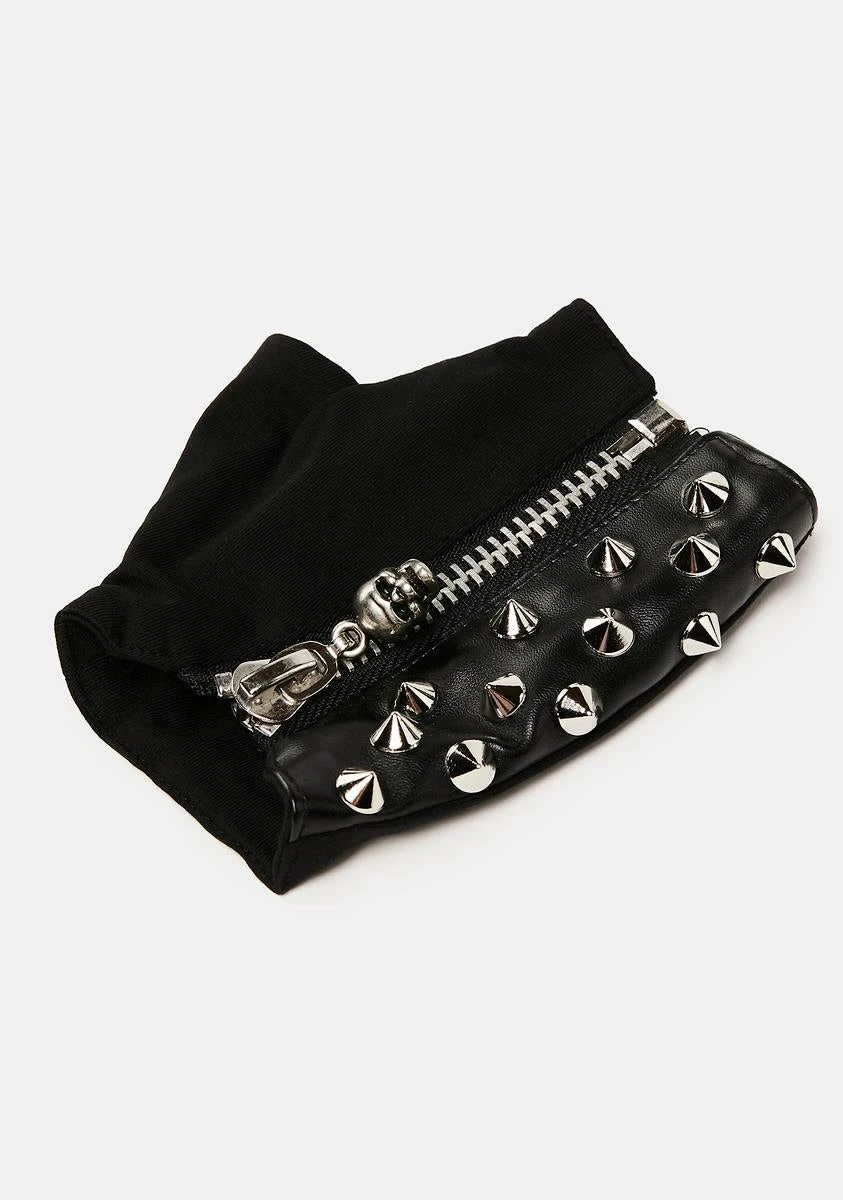 Punk Studded Zipper Gloves 3 Punk Studded Zipper Gloves - Image 3