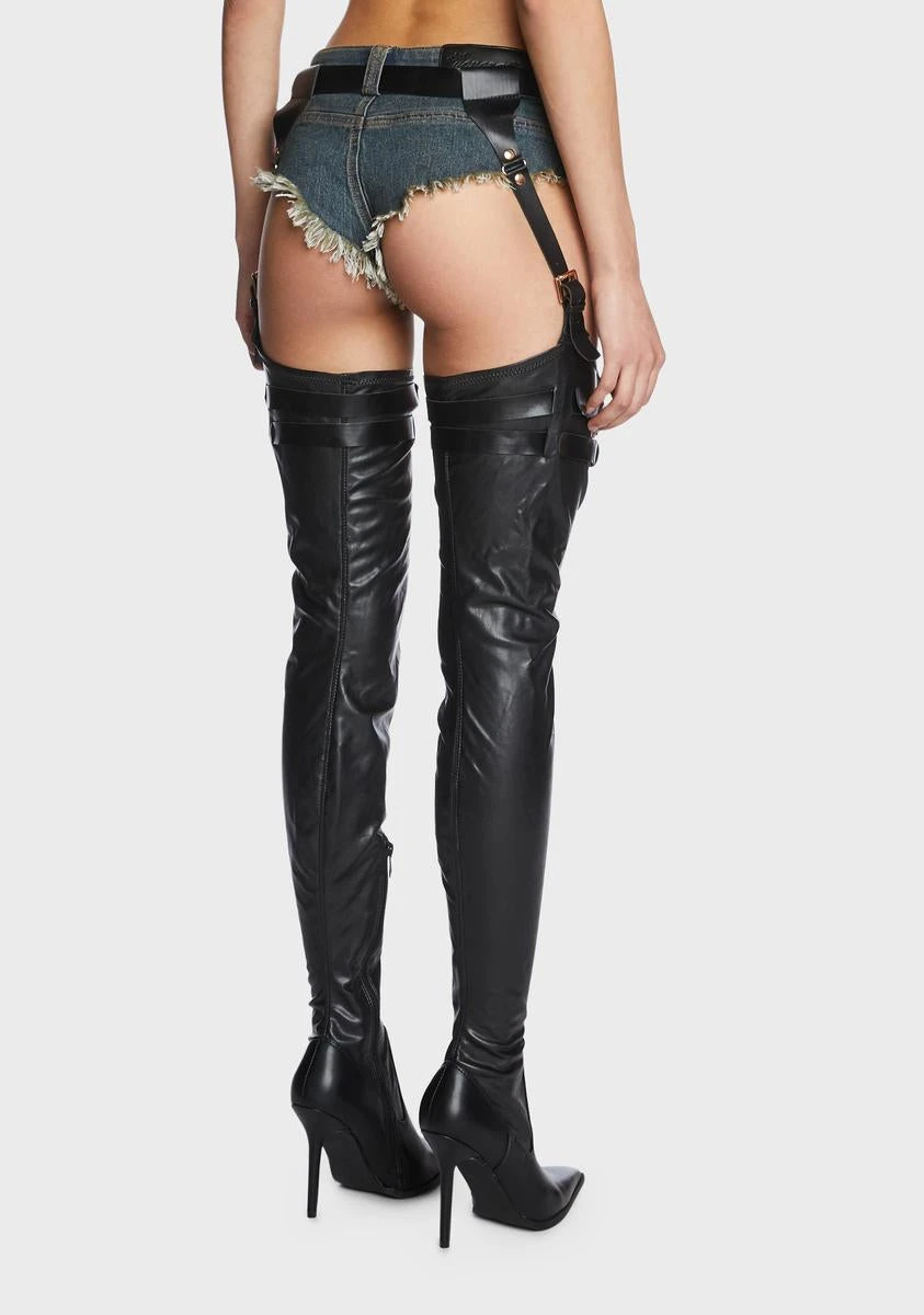 Alessia Thigh High Chap Boots 4 Alessia Thigh High Chap Boots - Image 4