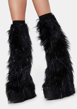 Techno Kitty Faux Fur Leg Warmers