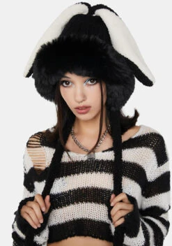 Noir Curious Creature Furry Beanie