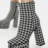 Cayenne Houndstooth Platform Boots