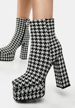 Cayenne Houndstooth Platform Boots