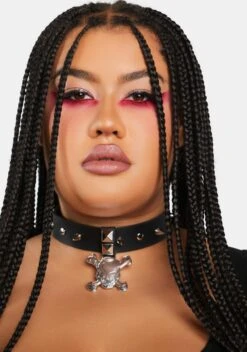 Death Blooms Spiked Choker